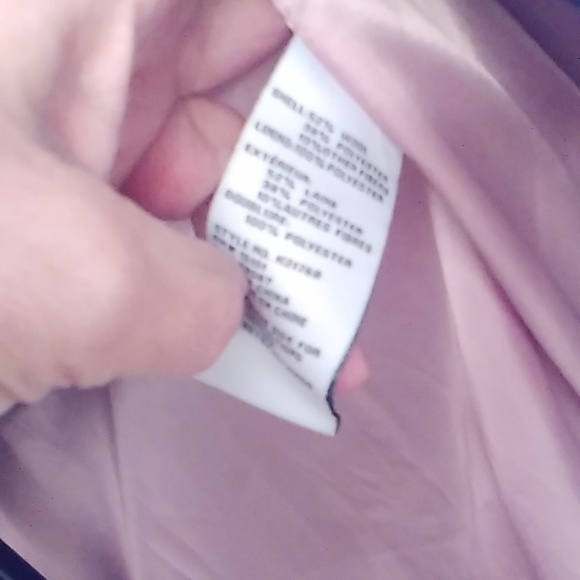 NWOT Large Kate Spade Black Business Casual Wool Blend Pink Lined Coat - Picture 2 of 6